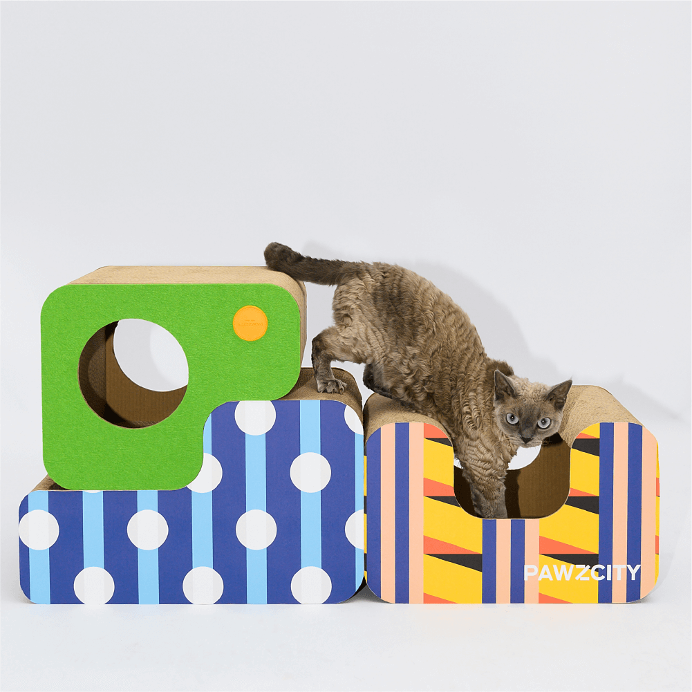 Building Blocks Design Cat Scratchers Pewos