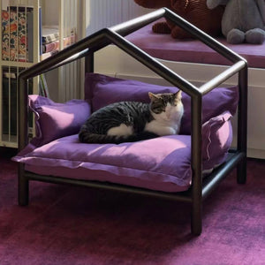 Cozy Pet Sofa Bed - Lavender Syrup with house-frame furniture