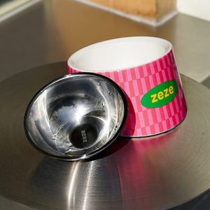 Retro Chrome Pet Bowl – Stylish Elevated Stainless Steel bowl with Non-Slip Base